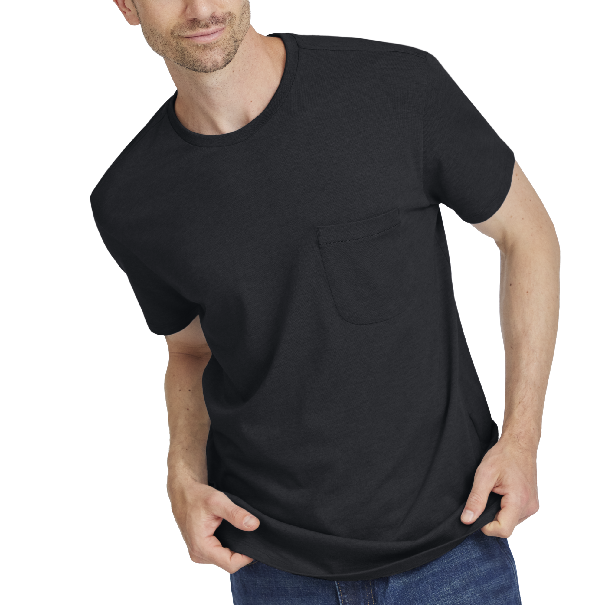 Men's Soft Merino Tee - True Black - Image 3