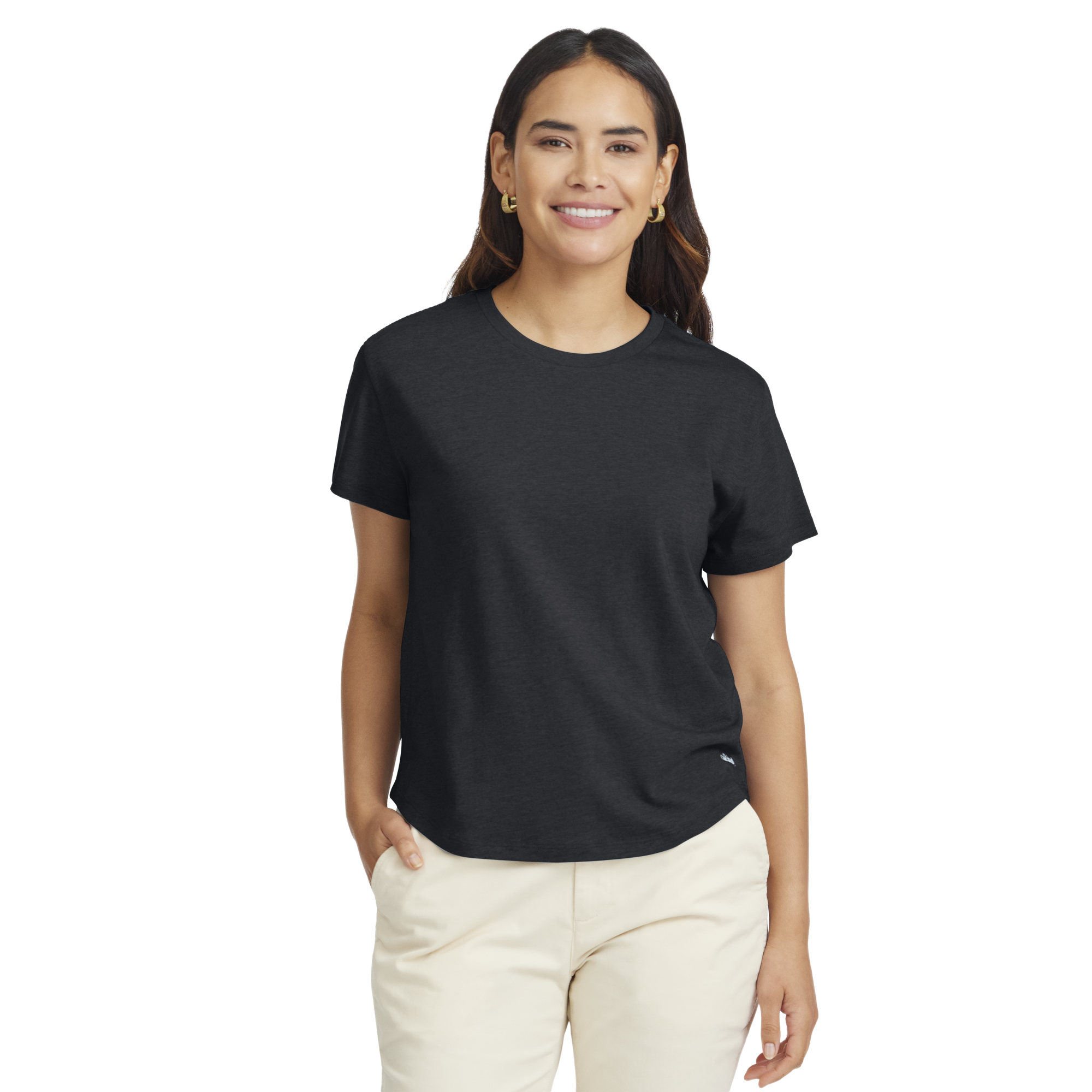Women's Soft Merino Tee - True Black