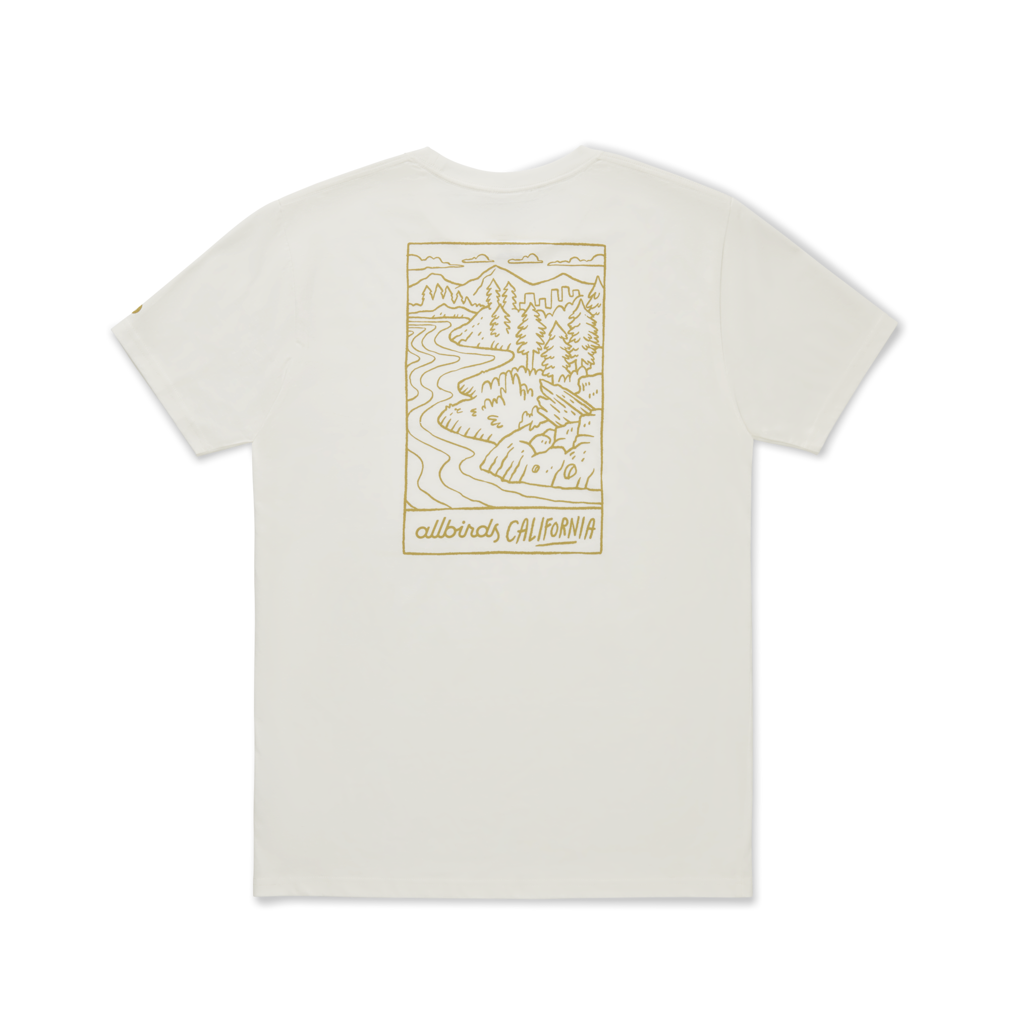 Unisex Organic Cotton Graphic Tee - Natural White/Stony Beige - CA - Image 3