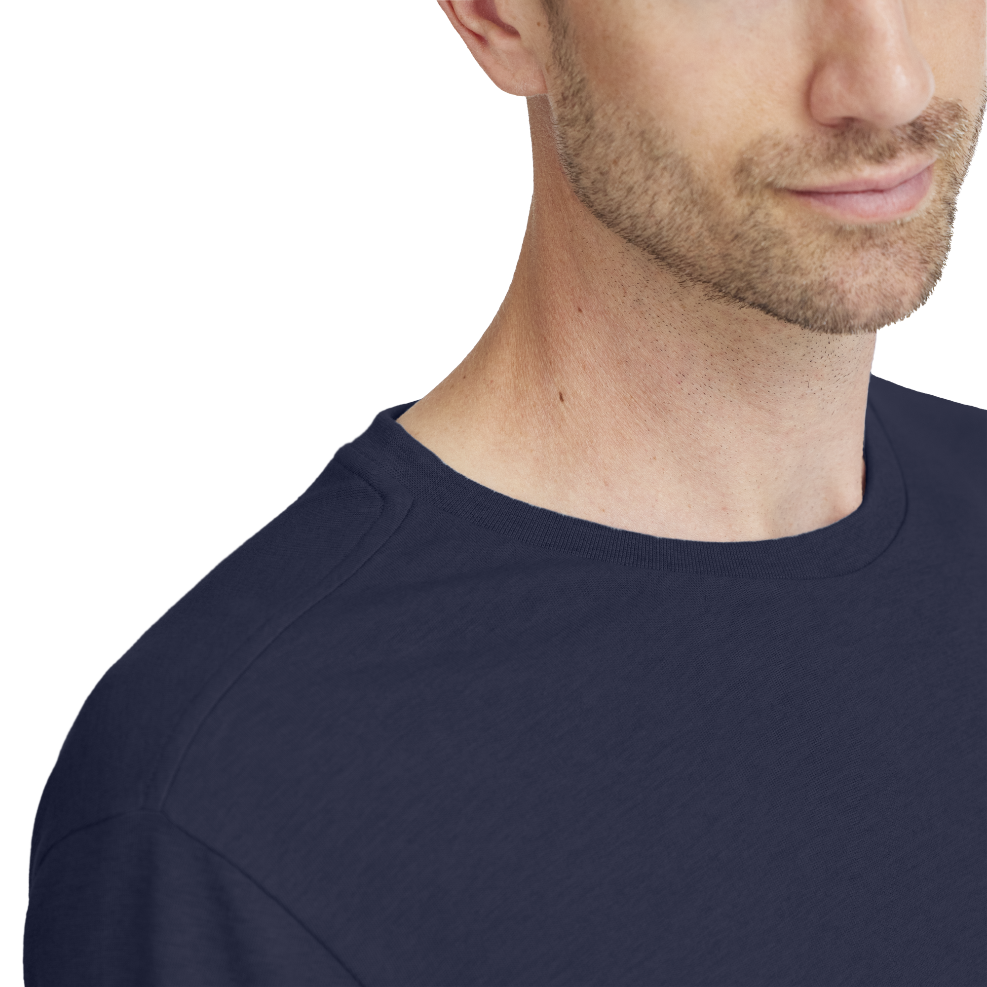 Men's Soft Merino Tee - Deep Navy - Image 2