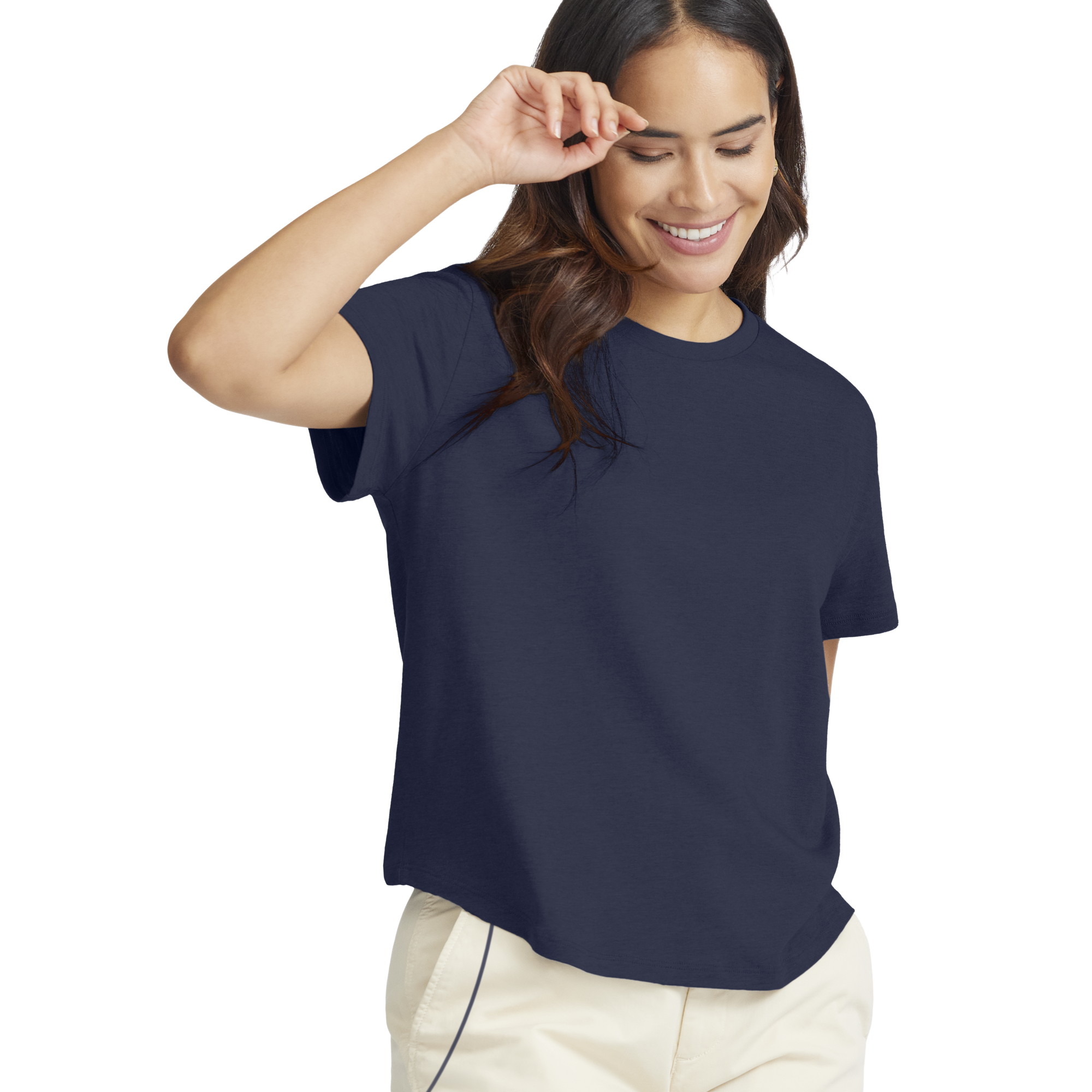 Women's Soft Merino Tee - Deep Navy - Image 3