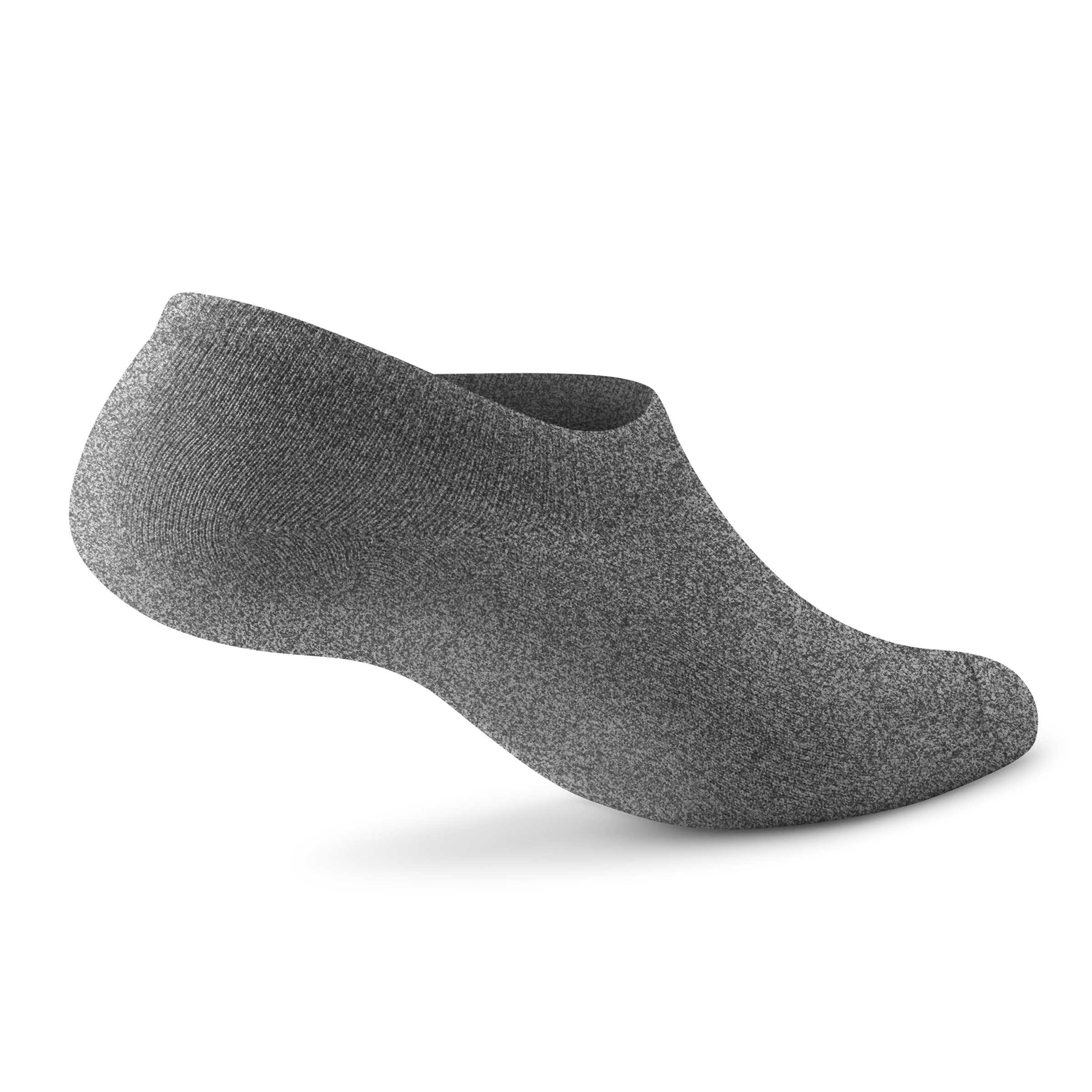 Anytime No Show Heel Grip Sock - Natural Grey Heather - Image 2
