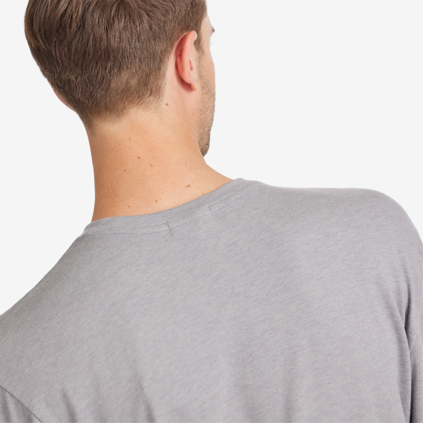 Men's Soft Merino Long Sleeve Tee - Medium Grey - Image 3