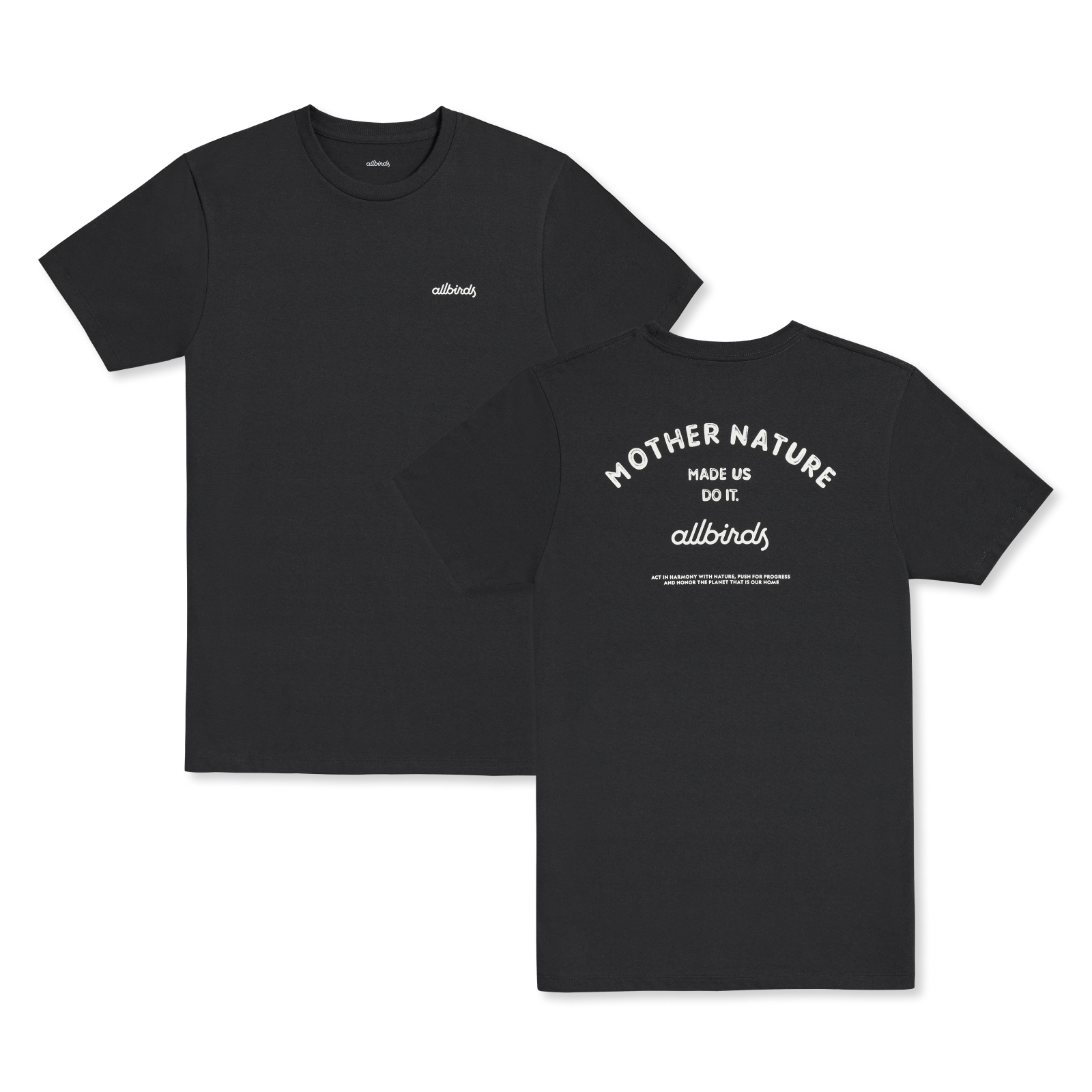 Men's Recycled Tee - Mother Nature - Natural Black